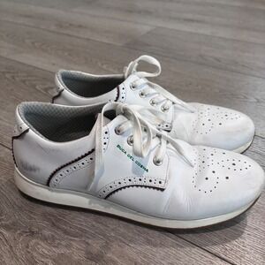 Duca Del Cosma Golf Shoes‎ Womens 10.5 White Brogue Wingtip Spikeless Trainers